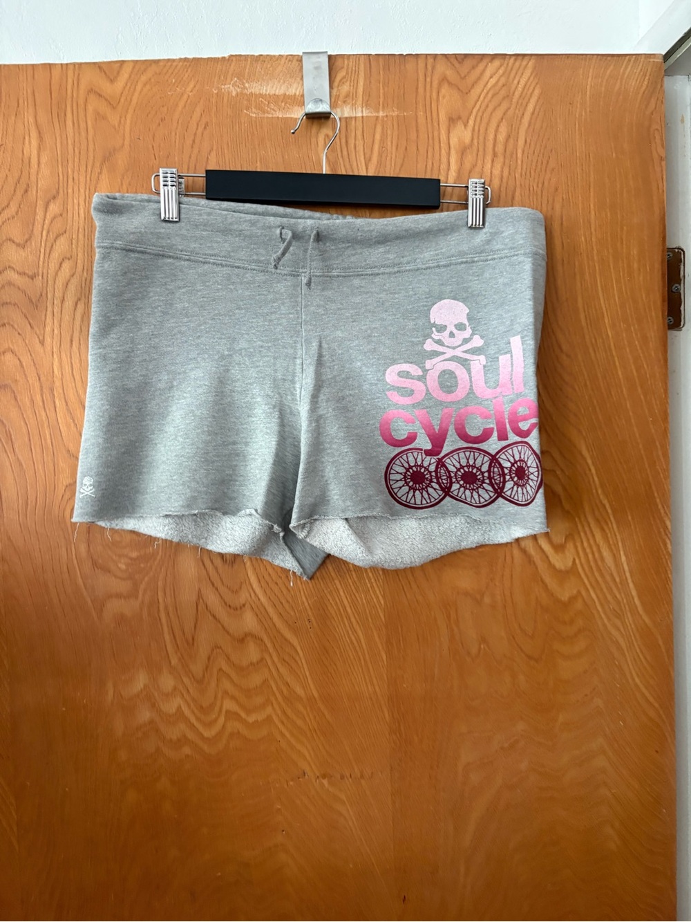 soul-cycle Gray Shorts with Pink and Burgundy Logo M